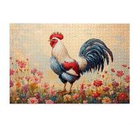 Puzzle 1000 Pièces Adultes, Puzzle Coq pour Adulte, Grand Puzzles Bois avec Boite Cadeau 75x50cm, Jeu de Concentration pour Adultes, Decoration Noel Murale, Idee Cadeau Femme Homme, Thème: Fleur, R-27