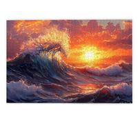 Puzzle 1000 Pièces Adultes, Puzzle Flots pour Adulte, Grand Puzzles Bois avec Boite Cadeau, Jeu de Concentration pour Adultes, 1000 Pièces Puzzles pour Décoration Murale Maison, Cadeau Femme, D-20