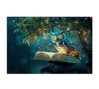 Puzzle 1000 Pièces Adultes, Puzzle Hibou pour Adulte, Grand Puzzles Bois avec Boite Cadeau 75x50cm, Jeu de Concentration pour Adultes, Decoration Noel, Cadeau Femme Homme, Thème: Livre Magique, S-55