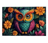 Puzzle 1000 Pièces Adultes, Puzzle Hibou pour Adulte, Grand Puzzles Bois avec Boite Cadeau, Jeu de Concentration pour Adultes, 1000 Pièces Puzzles pour Décoration Murale Maison, Cadeau Femme, Y-80