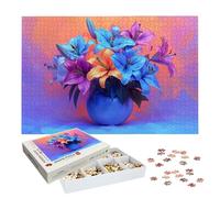Puzzle 1000 Pièces Adultes, Puzzle Lis pour Adulte et Enfants, Grand Puzzles Bois avec Boite, Jeu de Concentration pour Adultes, 1000 Pièces Puzzles Fleur pour Décoration Murale Maison, Cadeaux, -7272