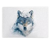 Puzzle 1000 Pièces Adultes, Puzzle Loup pour Adulte, Grand Puzzles Bois avec Boite Cadeau, Jeu de Concentration pour Adultes, 1000 Pièces Puzzles pour Décoration Murale Maison, Cadeau Femme, P-60