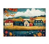 Puzzle 1000 Pièces Adultes, Puzzle Paysage pour Adulte, Grand Puzzles Bois avec Boite Cadeau 75x50cm, Jeu de Concentration pour Adultes, Decoration Noel, Idee Cadeau Femme Homme, Thème: Chalet, Q-49