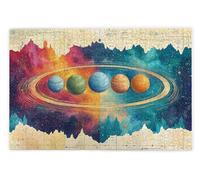 Puzzle 1000 Pièces Adultes, Puzzle Planète pour Adulte, Grand Puzzles Bois avec Boite Cadeau, Jeu de Concentration pour Adultes, 1000 Pièces Puzzles pour Décoration Murale Maison, Cadeau Femme, Z-64