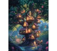 Puzzle 1000 pièces Adultes, Puzzle pour Adultes et Enfants 1000 pièces, défi cérébral, Puzzles Jeu éducatif, Puzzles avec Motif d'arbre de Conte de fées26x38cm