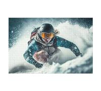 Puzzle 1000 Pièces Adultes, Snowboard Puzzles pour EnfFourmis, en Bois Cadeaux, Jeu Familial AmusFourmi （75×50cm）