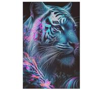 Puzzle 1000 Pièces Adultes, Tigre Puzzles pour Enfants, en Bois Cadeaux, Jeu Familial Amusant 78×53cm