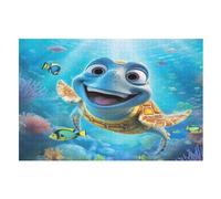 Puzzle 1000 Pièces Adultes, Tortue Mignonne,pour EnfFourmis,Puzzles en Bois,Décoration De La Maison （75×50cm）