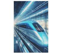 Puzzle 1000 Pièces Adultes, Train Express,pour Enfants,Puzzles en Bois,Décoration De La Maison （78×53cm）