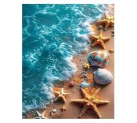 Puzzle 1000 Pieces Adultes Vagues Plage Coquillages 75 x 50 cm Puzzle Adulte Jeu éducatif défi Jouet Puzzle Impossible 1000 Pièces Puzzles