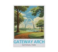 Puzzle 1000 pièces, Affiche de Voyage Vintage du Parc National Gateway Arch, kit de Bricolage Classique, Jouet en Papier, Cadeau Unique, décoration d'intérieur - AQ325-50x70cm