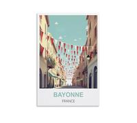 Puzzle 1000 pièces, Affiches Bayonne France, Puzzle en Bois 1000 pièces, Jouet éducatif pour Adultes et Enfants, Jeu de décompression Familial 52 x 38 cm