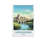 Puzzle 1000 pièces, Affiches de Carcassonne, France, Puzzles stimulants, Jeu de Puzzle pour Toute la Famille, Cadeaux pour Hommes 38 x 26 cm