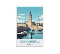 Puzzle 1000 pièces, Affiches de Concarneau, France, Puzzle en Bois, Jouet éducatif pour Adultes et Enfants, Jeu de décompression Familial, 70 x 50 cm