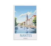Puzzle 1000 pièces, Affiches de Nantes, France, Puzzle en Bois, Jouet éducatif pour Adultes et Enfants, Jeu de décompression Familial, 38 x 26 cm