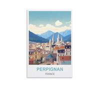 Puzzle 1000 pièces, Affiches de Perpignan France pour Jeu éducatif pour Adultes, Jouet de défi, Puzzle 1000 pièces pour Adultes et Enfants 70 x 50 cm