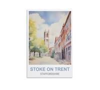 Puzzle 1000 pièces, Affiches de Stoke-on-Trent, Staffordshire, Puzzle en Bois, Jouet éducatif pour Adultes et Enfants, Jeu de décompression Familial, 70 x 50 cm