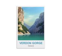 Puzzle 1000 pièces, Affiches des Gorges du Verdon, France, Puzzle éducatif, Jeu Stimulant, Cadeaux pour Adultes, 52 x 38 cm