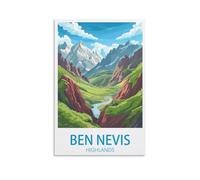 Puzzle 1000 pièces, Affiches des Hautes Terres du Ben Nevis, Puzzle Classique pour Adultes et Adolescents (garçons et Filles), 52 x 38 cm
