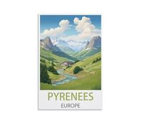 Puzzle 1000 pièces, Affiches Pyrénées Europes Puzzle Classique Puzzle 3D DIY kit de Puzzle DIY Jouets en Papier Cadeaux Uniques Culture résidentielle 70x50cm