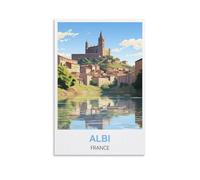 Puzzle 1000 pièces, Affiches Vintage d'Albi, France, pour Enfants et Adultes, Jeu d'assemblage personnalisé Amusant 52 x 38 cm