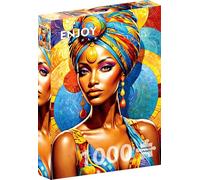 Enjoy-Puzzle - Puzzle 1000 pièces - Beauté Africaine - Multicolore G