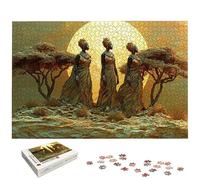 Puzzle 1000 Pièces Afrique, Puzzle 1000 Pièces pour Adultes et Enfants à Partir de 14 Ans, Femme Puzzles Bois avec Une Boîte d'emballage Exquise, Puzzles pour Décoration Murale, Cadeau Femme, -5492