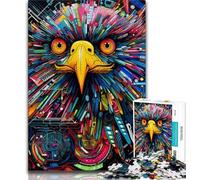Puzzle 1000 pièces Aigle coloré pour Adultes et Adolescents, Anti-Stress, défi Difficile, renforce l'amour Entre Couples 38x26cm