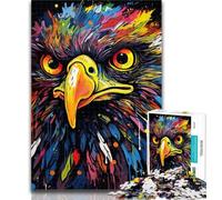 Puzzle 1000 pièces Aigle coloré Puzzles 1000 pièces pour Adultes Cadeaux, Soulagement du Stress Défi Difficile Améliorer l'amour Entre Les Couples 50x75cm