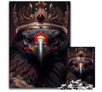 Puzzle 1000 pièces Aigle Noir Roi ou Rouge Puzzles stimulants Parfait pour Les Jeux de société Amusants en Famille Cadeaux de fête danniversaire 1000 pièces (38 x 26 cm)