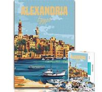 Puzzle 1000 pièces Alexandrie Égypte pour Adolescents, Jeux éducatifs, décoration d'intérieur, adapté à la décoration de Bureau 50x75cm
