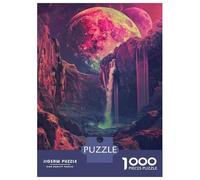 Puzzle 1000 Pièces Alien Waterfall Fantasy Art Print Puzzles pour Adolescents - Anti-Stress - Défi Éducatif - Cadeau d'anniversaire Unique 52x38cm/1000pcs