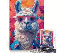 Puzzle 1000 pièces Alpaga Lama Art pour Adolescents Détente et mémoire facilitées pour Les fêtes (50x75cm)