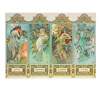 EuroGraphics 6000-0824 Les Quatre Saisons par Alphonse Mucha Puzzle Divers 48 x 68 cm