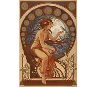 Puzzle 1000 Pièces,Alphonse.Mucha Illustrations,Irregular Puzzles,pour Jeux De Mémoire pour Adults,Jouets Familiaux Anti-Stress,Décoration De La Pièce Fw254Zw