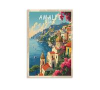 Puzzle 1000 pièces Amalfi Italie - Jeu éducatif de 1000 pièces - Décoration Murale colorée - 38 x 52 cm