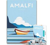 Puzzle 1000 pièces Amalfi Italie pour Adultes, Jouet éducatif et décompressant, idéal pour Les Cadeaux et Jouets 38x26cm