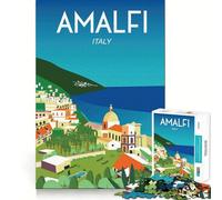 Puzzle 1000 pièces Amalfi Jeu d'articulation précis et Amusant,Stimulant cognitif et Relaxant,idéal pour Un Anniversaire ou Une activité Artistique (38x52cm)