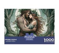 Puzzle 1000 pièces Amants Celtiques Forêt pour Décoration et Cadeaux - Art Fantastique Esprit Arbre Forêt, Papier Recyclé, Jeu Familial Ludique 38x26cm