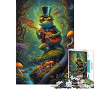 Puzzle 1000 pièces Ambiance Steampunk Grenouille psychédélique Jeu de réflexion Défi intellectuel Jouet addictif Cadeau d'anniversaire Défi Difficile (Dimensions 75x50cm)