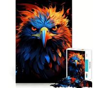 Puzzle 1000 pièces American Eagle Pride Fire pour Adultes,Jeu de mémoire et de Concentration,Format Compact et sans Espace,idéal pour des Moments de Jeu en Famille (50x75cm)