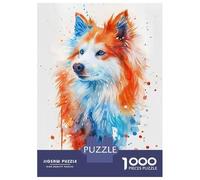 Puzzle 1000 Pièces American Eskimo Dog Puzzles pour Adolescents Course De Vitesse Manuelle Activités Amusantes À La Maison Jeu Stimulant Et Jeu en Famille 52x38cm/1000pcs