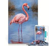 Puzzle 1000 pièces American Flamingo pour Adultes,Jeu Stimulant l'esprit,Surface Lisse sans bavures,Passe-Temps Fascinant pour Les Moments de détente (50x75cm)
