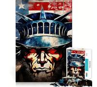 Puzzle 1000 pièces American Patriot Jeu de mémoire Amusant Surface Lisse sans bavures Défi divertissant pour Les Loisirs (38x52cm)