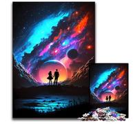 Puzzle 1000 pièces « Amour Parmi Les étoiles » en Bois, décoration à Faire soi-même, défi cérébral, pour Adultes, Famille, Cadeau de Vacances, 50x75cm
