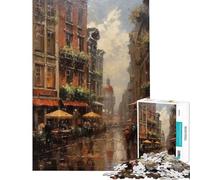Puzzle 1000 pièces Amsterdam Pays-Bas Idéal pour Un Anniversaire ou Noël Décoration Parfaite Jeu de Construction à Faire soi-même Convient aux 14 Ans et Plus (38x52cm)