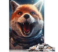 Puzzle 1000 pièces Amusant Space Fox, Puzzle de difficulté, Jeu éducatif, Jouet, Cadeau d'halloween (75 x 50 cm)