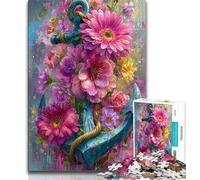 Puzzle 1000 pièces Ancre Fleurs pour Ados et Adultes, Jouet éducatif idéal comme Cadeau pour Toute la Famille 38x26cm