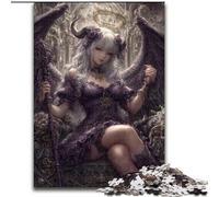 Puzzle 1000 pièces Ange Démoniaque Jeune Fille pour Adultes et Adolescents, Cadeau Anti-Stress pour Passer du Temps (26x38cm)