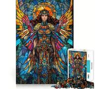 Puzzle 1000 pièces Ange en vitrail pour Adultes, 1000 pièces, Jeu Intelligent et Amusant, découpe précise, Cadeau Artistique 50x75cm